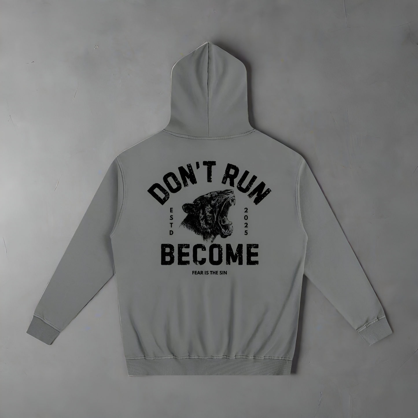 OVERSIZED "DON'T RUN. BECOME." ESSENTIAL TIGER HOODIE