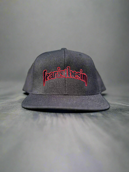 SNAPBACK HAT (BLACK/RED)