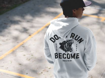 OVERSIZED "DON'T RUN. BECOME." ESSENTIAL TIGER HOODIE