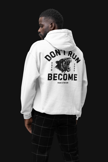 OVERSIZED "DON'T RUN. BECOME." ESSENTIAL TIGER HOODIE